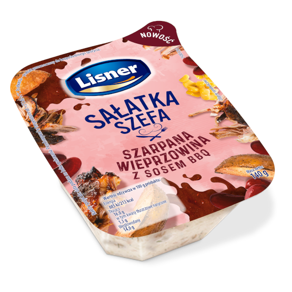 Sałatka Szefa – szarpana wieprzowina z sosem BBQ 140g